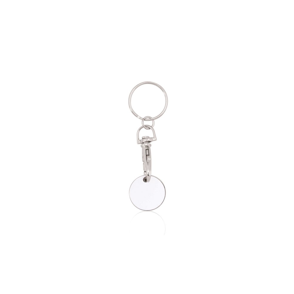 Llavero Moneda Euromarket Blanco