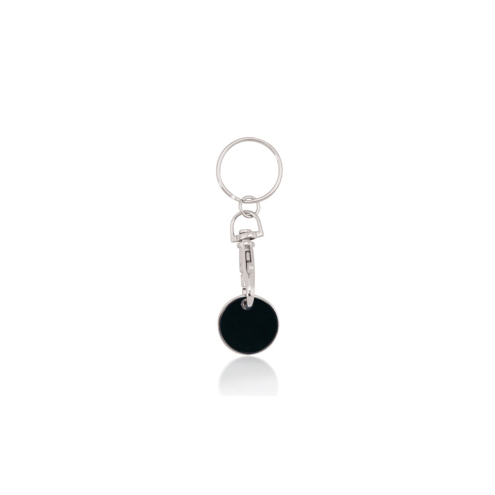 Llavero Moneda Euromarket Negro