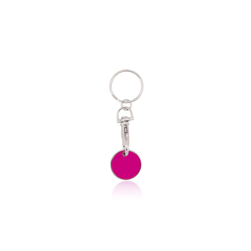 Llavero Moneda Euromarket Fucsia