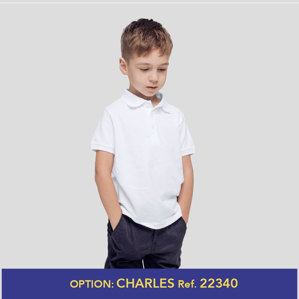 Polo Criança Branco YPS180